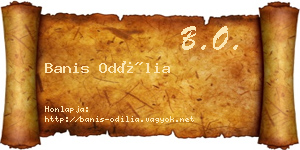 Banis Odília névjegykártya